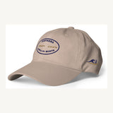 Gorra Fisterra CF Arena - hero producto vista premium frontal lateral con bordado Costa da Morte