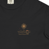 Txosna camiseta Bilbao Negro - detalle del bordado bicolor