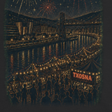 Txosna camiseta Bilbao Negro - detalle de la escena trasera