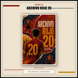 Diseño 02 Archivo Rojo 20, lámina Roja 20 completa en marco Offside Originals