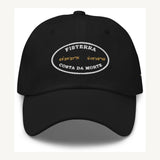 Gorra Fisterra CF Negro - producto frontal limpio con parche Fisterra y coordenadas