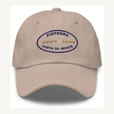 Gorra Fisterra CF Arena - producto frontal limpio con parche Fisterra y coordenadas