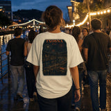 Txosna camiseta Bilbao Marfil - espalda en ambiente de Aste Nagusia