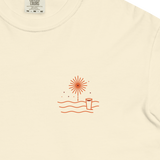 Txosna camiseta Bilbao Marfil - detalle del bordado bicolor