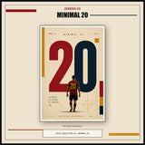 Diseño 03 Minimal 20, lámina Roja 20 completa en marco Offside Originals