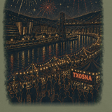 Txosna camiseta Bilbao Verde musgo - detalle de la escena trasera