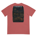 Txosna camiseta Bilbao Carmesí - vista trasera del producto y la camiseta