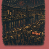 Txosna camiseta Bilbao Carmesí - detalle de la escena trasera