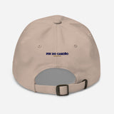 Gorra Fisterra CF Arena - detalle trasera Fin do Camino con cierre ajustable