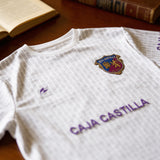 Camiseta Castilla Blanca 1986 - detalle del escudo heráldico