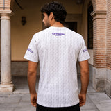Camiseta Castilla Blanca 1986 - espalda con la camiseta puesta