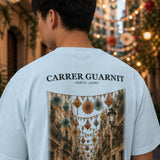 Carrer Guarnit camiseta Barcelona Azul claro - detalle de la grafica trasera inspirada en carrers guarnits
