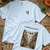 Carrer Guarnit camiseta Barcelona Azul claro - detalle del tejido y teñido en prenda