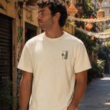 Carrer Guarnit camiseta Barcelona Marfil - frontal de la camiseta de alto gramaje