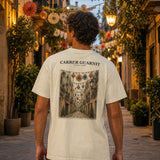 Carrer Guarnit camiseta Barcelona Marfil - espalda estampada de carrer guarnit
