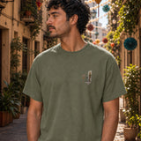 Carrer Guarnit camiseta Barcelona Verde musgo - frontal de la camiseta de alto gramaje