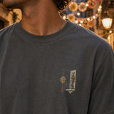 Carrer Guarnit camiseta Barcelona Negro - detalle del bordado del pecho